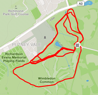 Wimbledon Common - rolling 2 mile loop variations